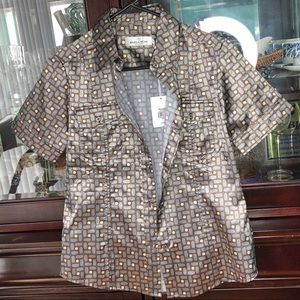 NWT Women Bugatchi Button down Shirt Sz S